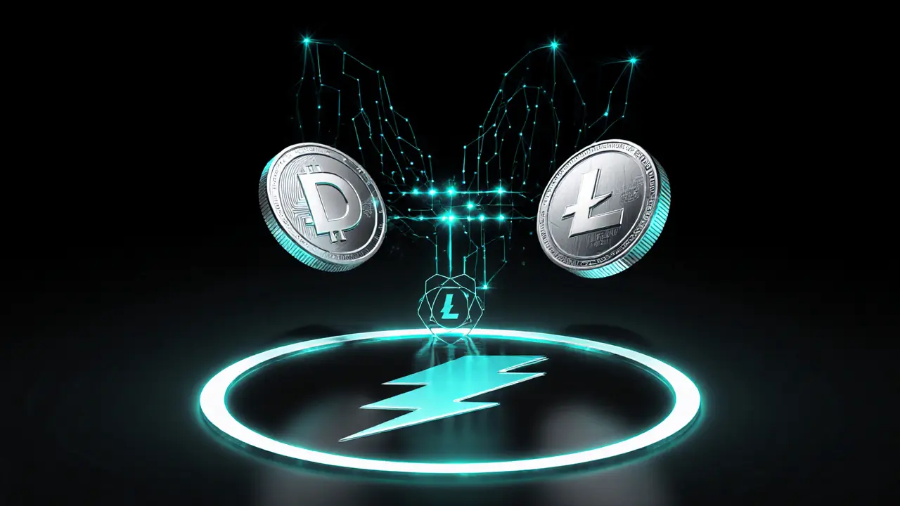 Atomic swap between Decred and Litecoin with privacy mixer and Lightning Network node.