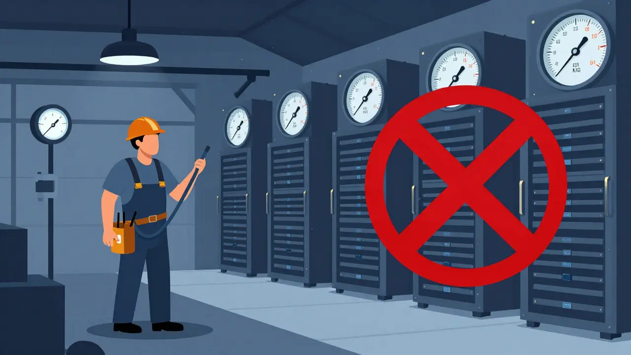 Contrast between home Bitcoin mining and industrial-scale mining operations.