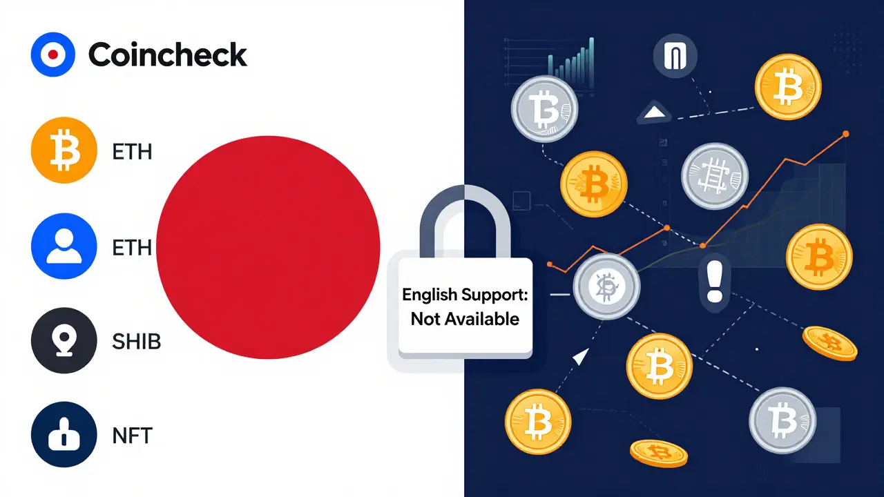 Comparison of Coincheck's simple, Japan-focused crypto platform versus complex global exchanges.