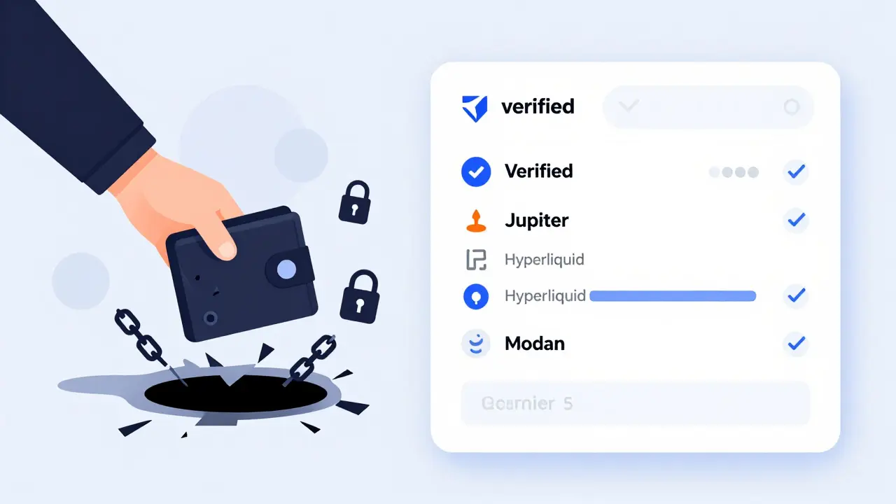 Contrasting scenes of a wallet being drained by a scam versus clean, verified airdrop logs from legitimate platforms.
