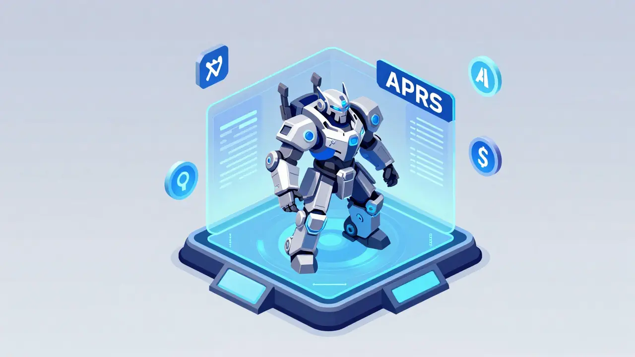 A futuristic holographic marketplace displaying a legendary warrior character