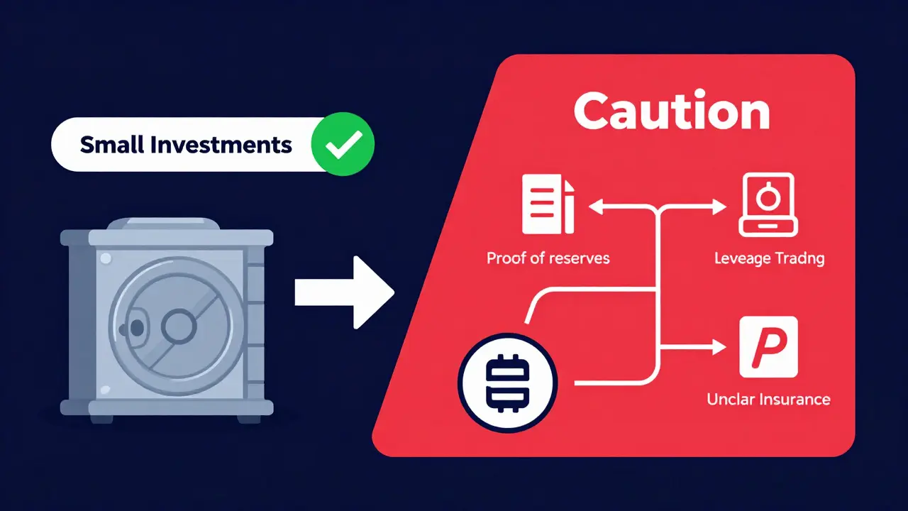 Modern vector graphic showing investment caution paths and hardware wallet security