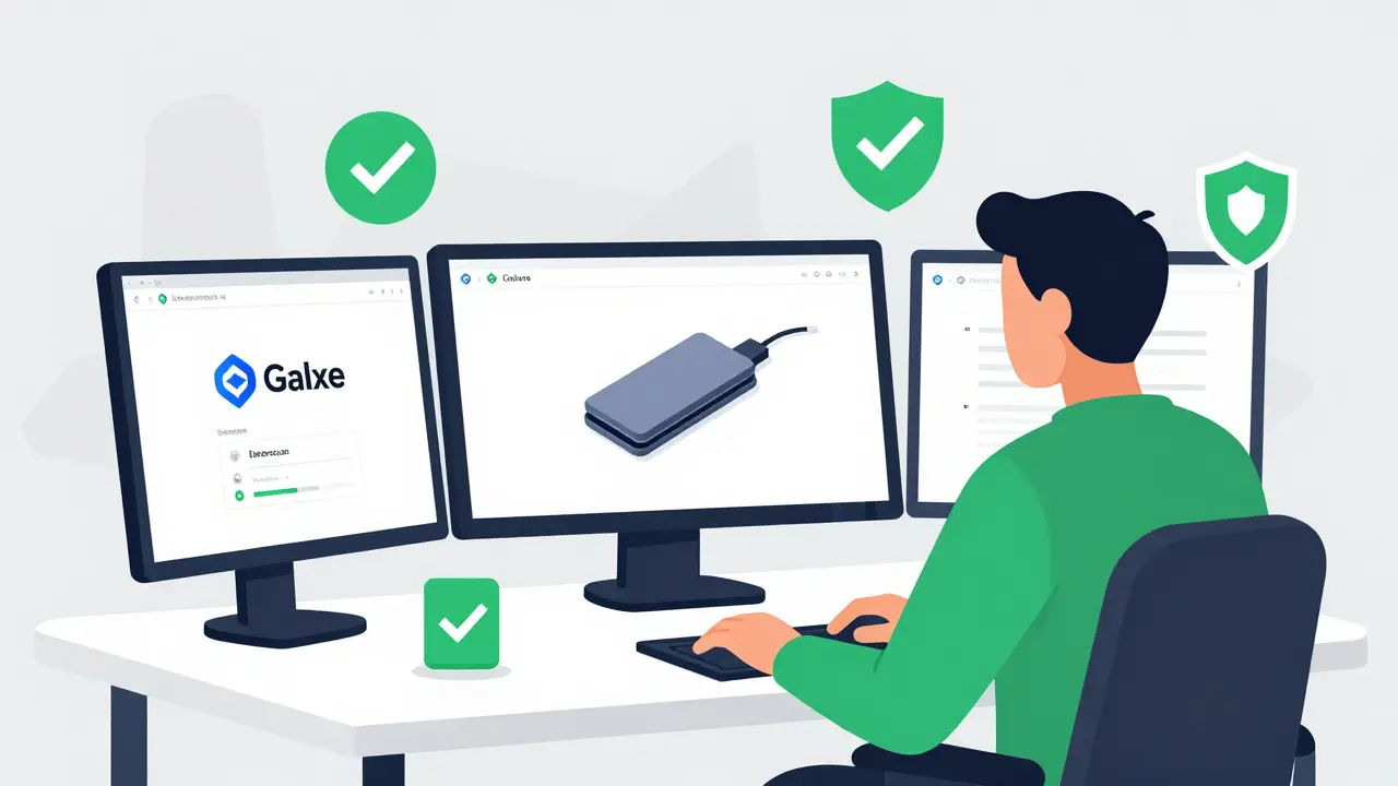 Secure crypto setup with hardware wallet and verification tools