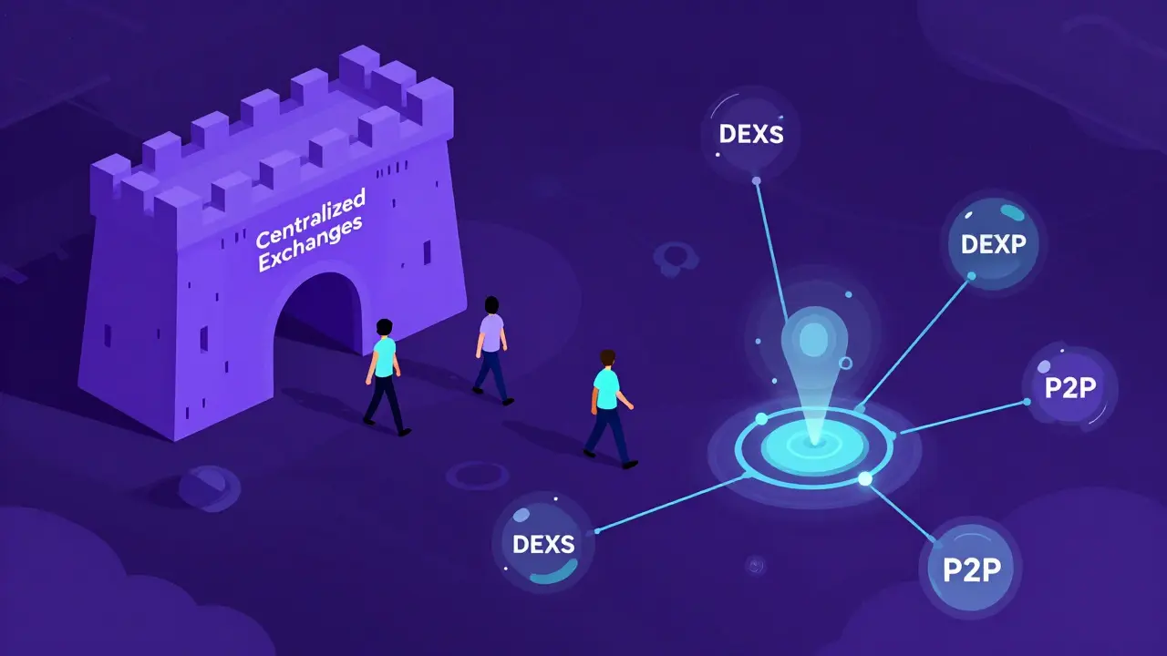 Users migrating from centralized exchanges to decentralized networks
