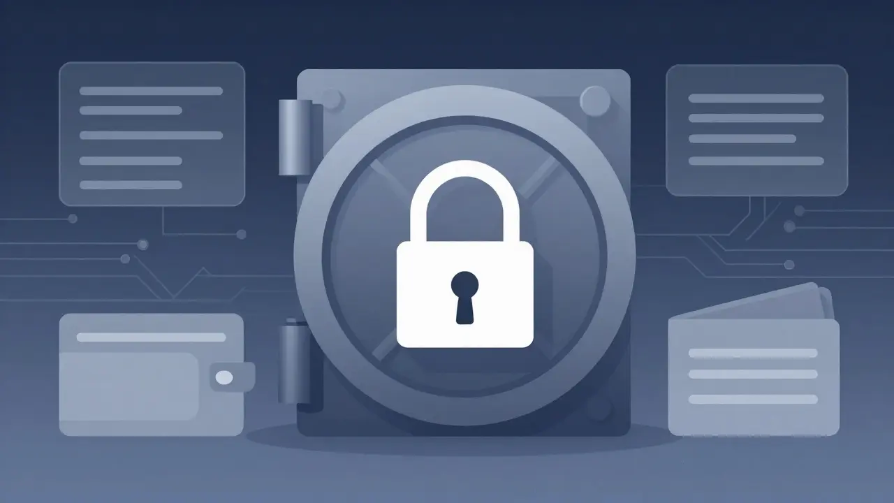 Vector art of a locked vault symbolizing low liquidity traps
