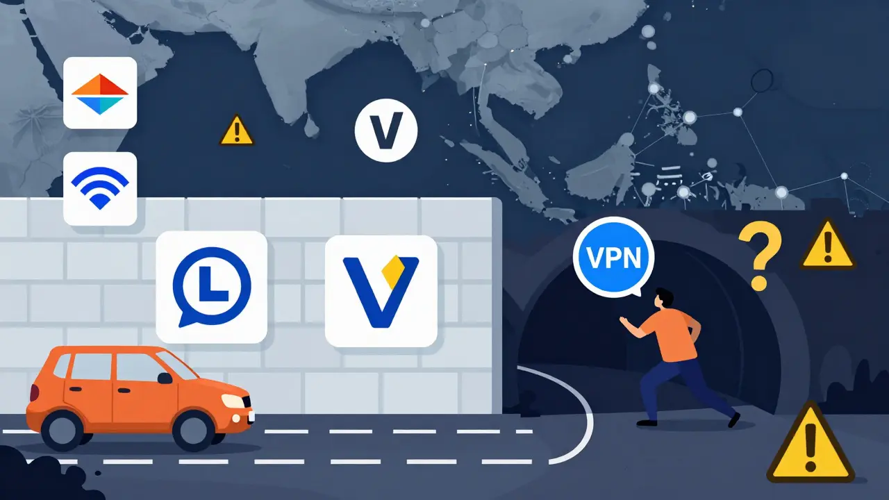 User attempting to bypass regulatory block via VPN tunnel