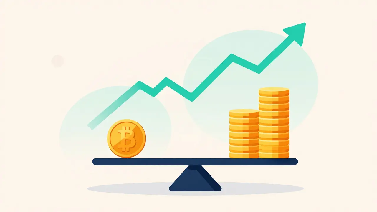 Vector illustration of risk balance and trailing stop profit protection