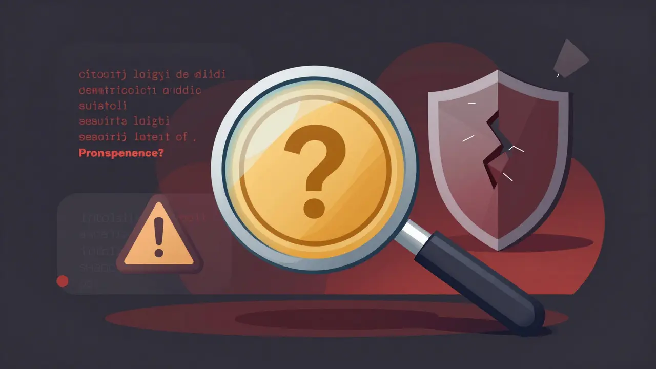 Vector art illustrating crypto security risks and lack of transparency