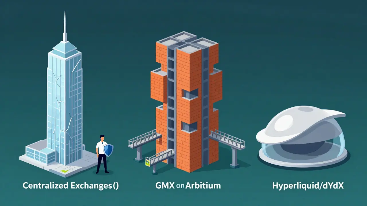 Vector illustration comparing decentralized vs centralized exchange models