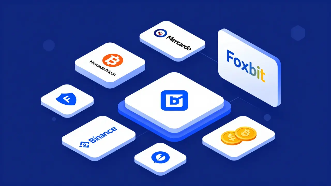 Isometric vector illustration comparing crypto exchange platforms