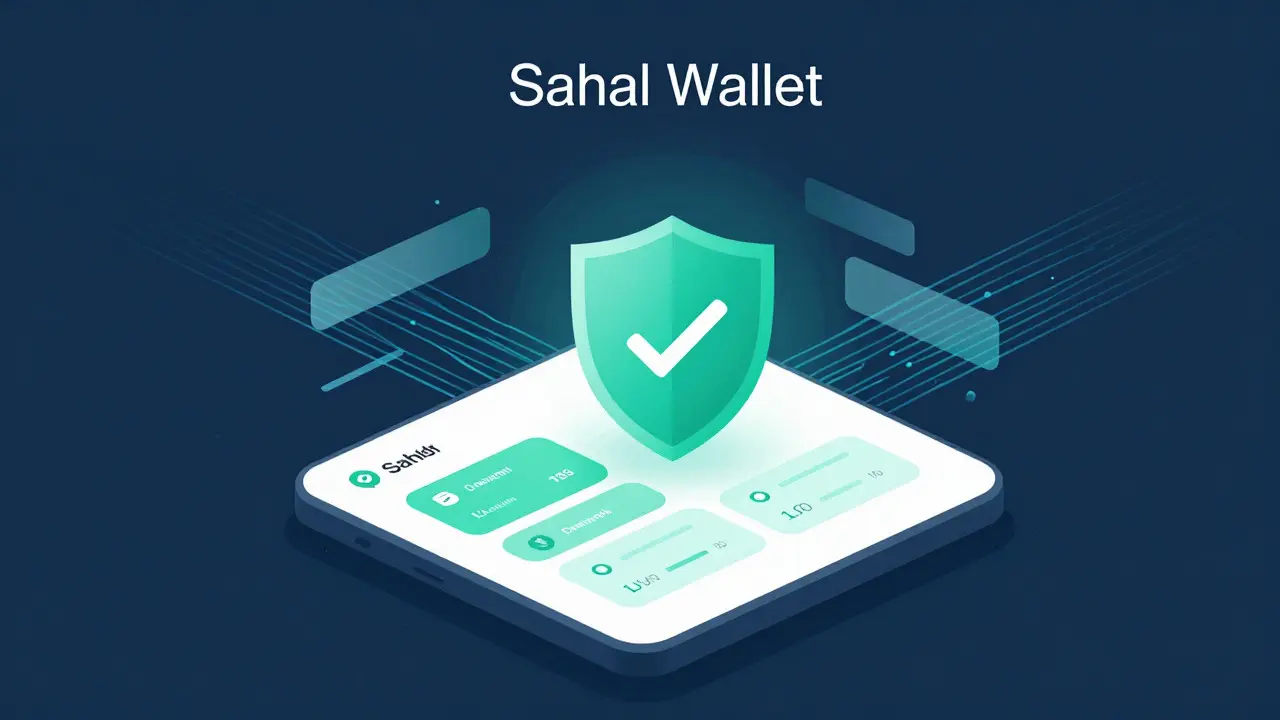 Modern vector illustration of a secure wallet app filtering compliant assets