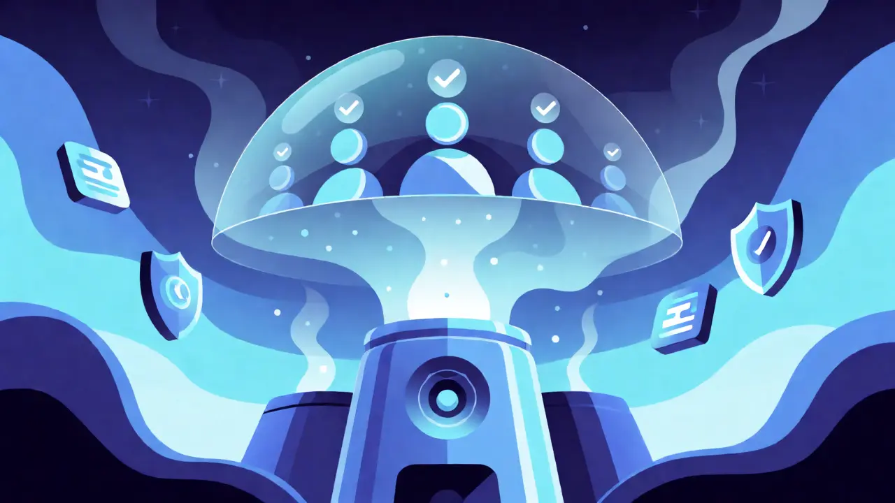 Scaleswap token burning and DAO governance concept art